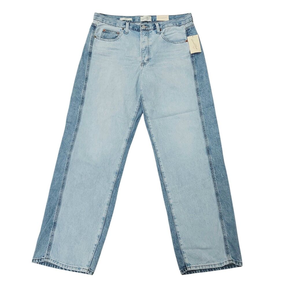Universal Thread 90s Baggy Jeans Womens 12 Blue Two Toned Straight Leg Retro Y2K
